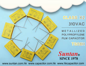 Suntan 310VAC Metallized Polypropylene Film Capacitor