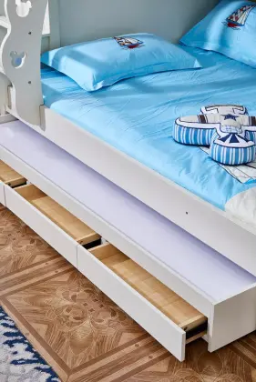 Modern Kids Wood Bunk Bed Triple