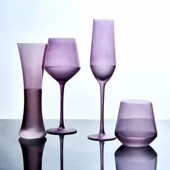 Custom Handmade Family Frosted Wine Glass Set