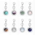 Natural healing crystal sunflower chrysanthemum Pendant Necklace keychain aura QUARTZ GEM JEWELRY suitable for female girls