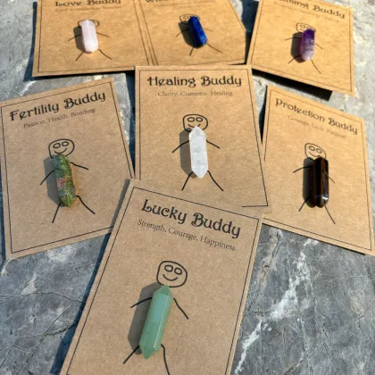 Crystal Greeting Cards: Unique Gifts for Anxiety Relief, Good Luck, and Friendship