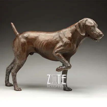 Promotional big dog bronze statue