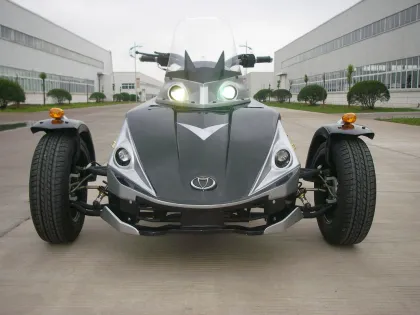 Racing Black Tricycle Motorcycle Atv 250cc With Two Seats