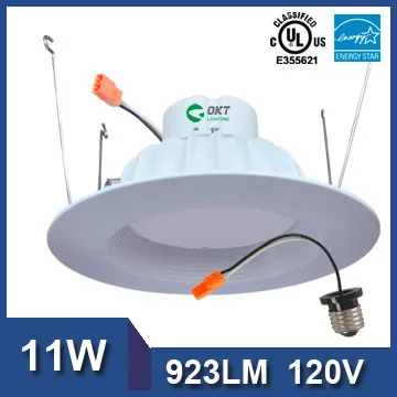 Retrofit or new construction dimmable 6inch 11W recessed led trims