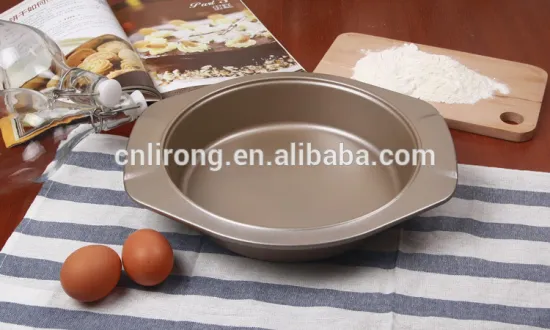 Golden Carbon Steel Pizza Pan Bakeware for 2016 New Year