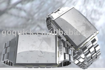 Newest metal belt watch phone EP2502+water proof+OLED screen+bluetooth+camera+triband