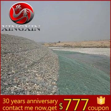 Alibaba China galvanized hexagonal gabion basket for river bank protection