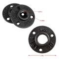 1Pcs 1/2" 3/4" Floor Flange Industrial Steel Malleable Cast Iron Pipe Fittings Retro Decor Furniture DIY BSP Threaded Hole