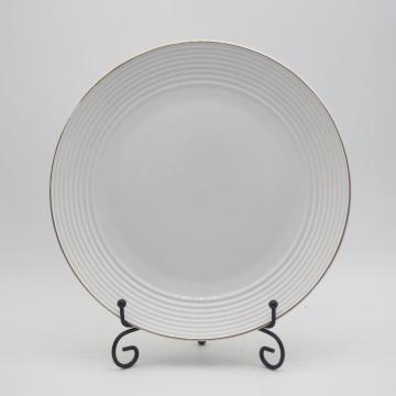 Set di cena in porcellana in rilievo in rilievo bianco, set di cena in porcellana di lusso, set di cena in porcellana cinese