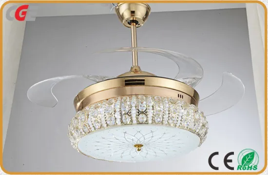 Crystal Series Decorative Ceiling Fan Light Mini Fan LED Light for Living Room LED Ceiling Fan Lamps