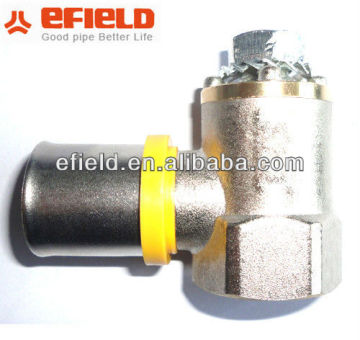 Elbow with pin and screw(brass press fittings) for multilayer pipes