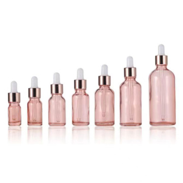 Luxe lege Essentiële olie -druppelaar Glassfles Timpel Deksel 5 ml tot 150 ml voor Cosmetics Skin Care Serum Packaging