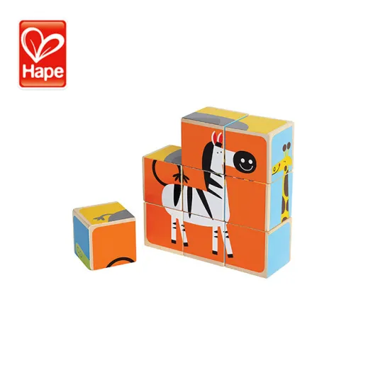 Play learn wooden educational kids big blocks