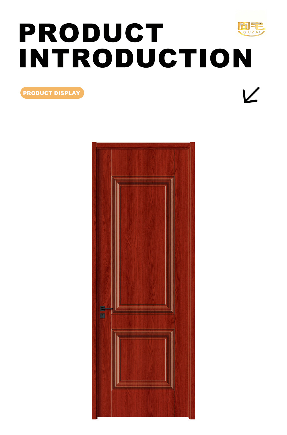 Red Sandalwood Molded Timber Interior Door X