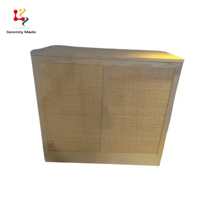 Wedding Outdoor Rattan Counter Storage Cabinet