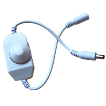 White or Black DC12-24V Knob Line Dimmer 12V Cable