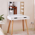 Wooden Vanity Makeup Dressing Desk with LED Light