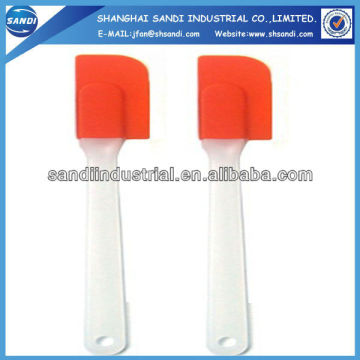 silicone scraper spatula 3pcs set with wooden handle