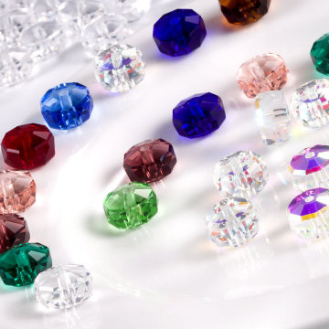 Wholesale Glass Crystal Beads AB Color Flat Wheel Electroplated for Jewelry Making