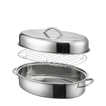 16 Inch Roaster Pan with tongs