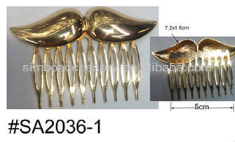 hair comb /metal hair comb /mustache hair comb /hair accessory/hair jewelry/ hair ornament