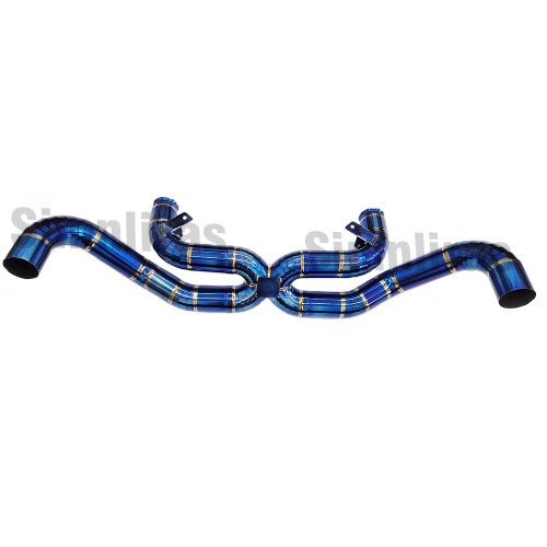 Titanium Lamborghini Gallardo 04-08 X-Pipe Burn Blue Auspuffsystem