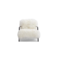 China White Natural Lamb Wool Cosy Armchairs With Armrest Supplier