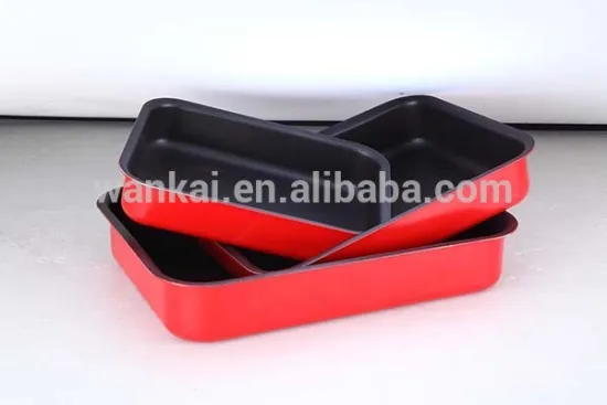 Aluminum nonstick marble grill pan with red coating