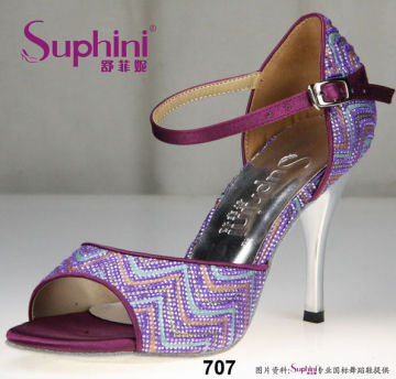 Purple fabric women tango sandal 707