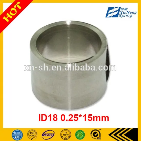 ID18 0.25*15mm Customize design stainless steel constant force spring