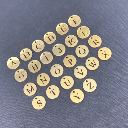 Dainty Gold Coin Necklace with Custom Initial Pendant for Women