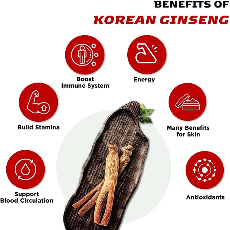 OEM/ODM Organic Korean Panax Ginseng Cordyceps Supplement Natural Energy Support Korean Ginseng Drink