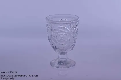 Rose pattern Wine Glass