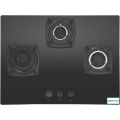 Elica Black Toughened Glass Hob 3 Burner