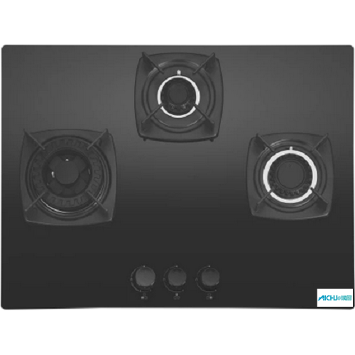 Elica Black Toughened Glass Hob 3 Burner