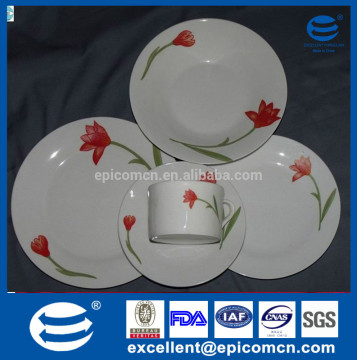 2015 factory price cheap customized design popular simple fine porcelain dinner set