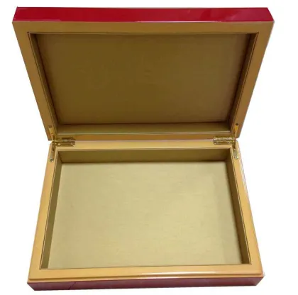 Luxury Red Glossy Wooden Dates Package Box