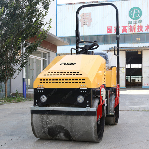 Zuverlässige Qualität vibrieren 1 Tonne Doppeltrommelvibrations Asphalt Road Roller Compactor