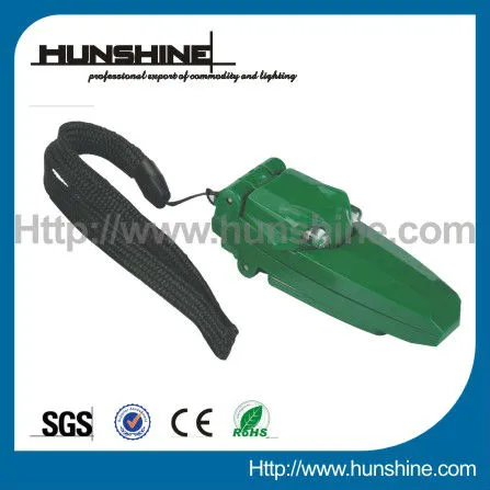 green mini uv light torch keychain with super bright 2leds