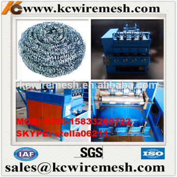 Cheap !!!!! KangChen Kitchen flat spiral scourer machine /cleaning ball machine with the ball at the spring ball around neatly