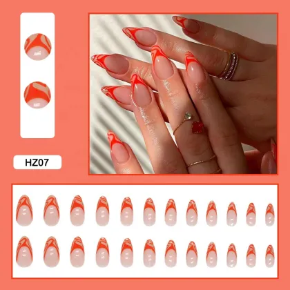 Best Quality 24pcs Artistic Thin Artificial Fingernails: Soft Gel Press-On Nails
