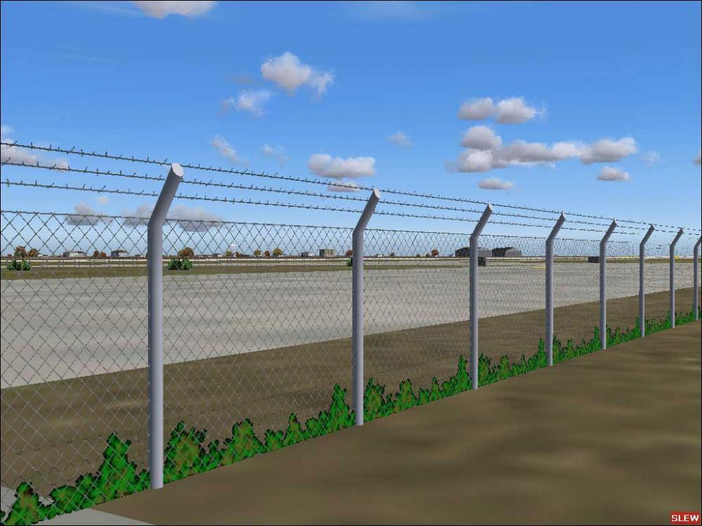 Steel picket fence airport west