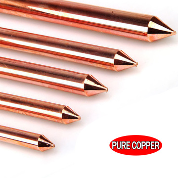 Cost-effective Customizable Pure Copper Ground Rod for Wholesale OEM/ODM Lightning Protection Systems