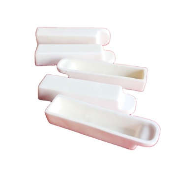 High Temperature 99% Alumina Rectangle Boat Crucible with Hole