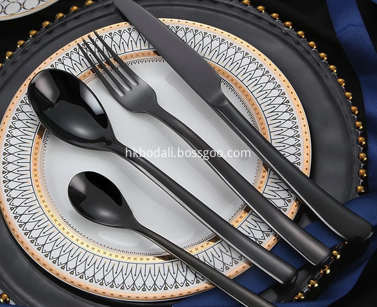 Black Stainless Steel Cutlery Set