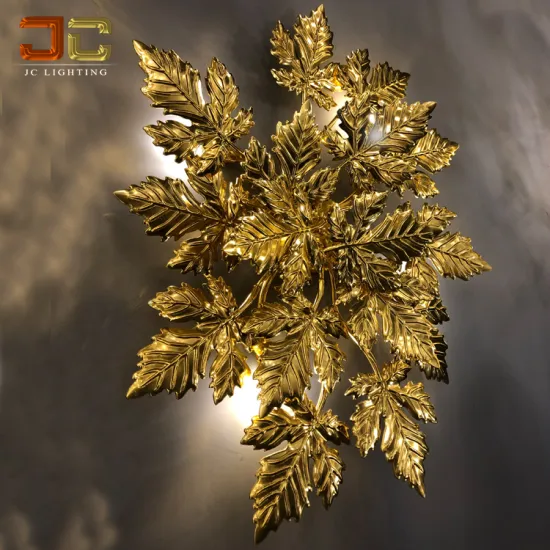 Brass Wall Sconce with Tree Leaf Style for Indoor Lighting