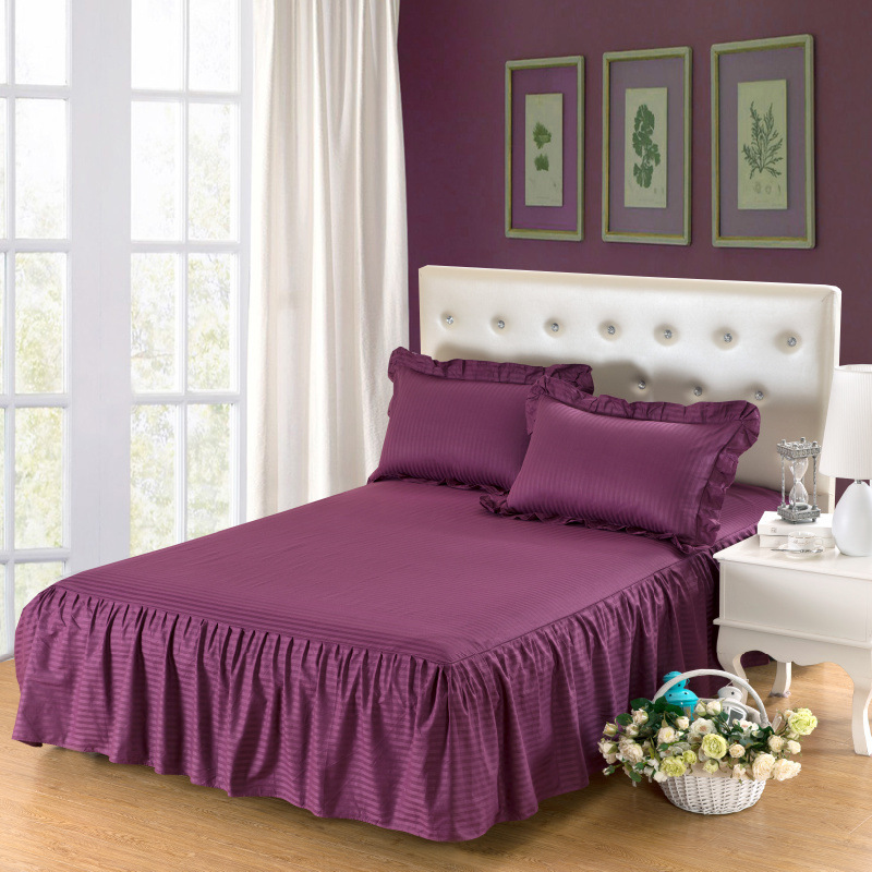 Warehouse solid color pleat bed skirt set