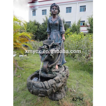 Fiberglass large figure statue garden landscape water fountain