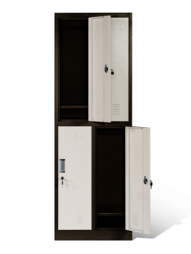 4 Compartment Steel Locker Two-tone Colors