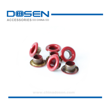 Shiny Red Color Painted Metal Circle Shaped Self-Piercing Decorative Grommets Eyelets Studs for Bag Shoes Leather Canvas Apparel